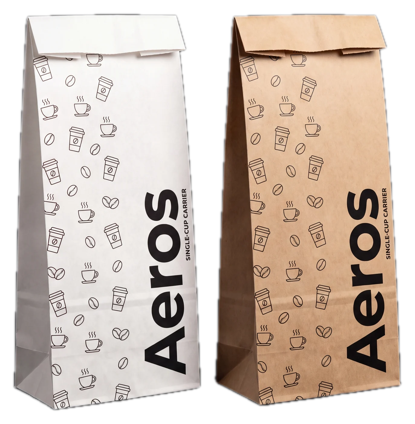 Upright carrier bag