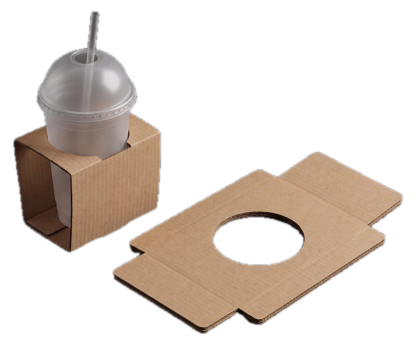 Fold-flat cup holder